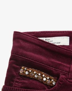 Samthose aus Baumwoll-Mix