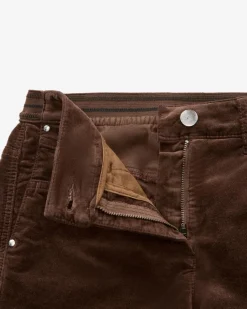 7/8-Samthose aus Baumwoll-Mix