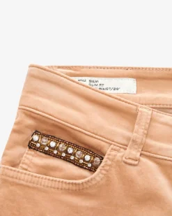 Samthose aus Baumwoll-Mix