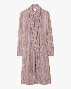 Signature Stripe Bademantel