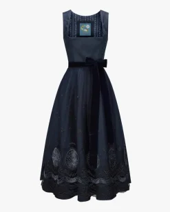 Silberglanz Midi-Dirndl mit Schürze