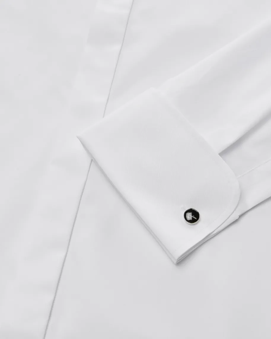 Smokinghemd Fitted Body Flatfront extra langer Arm