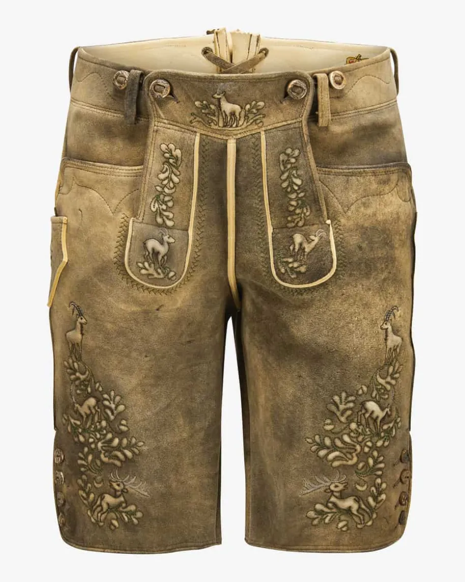 Sonntagshorn Lederhose kurz aus Hirschleder