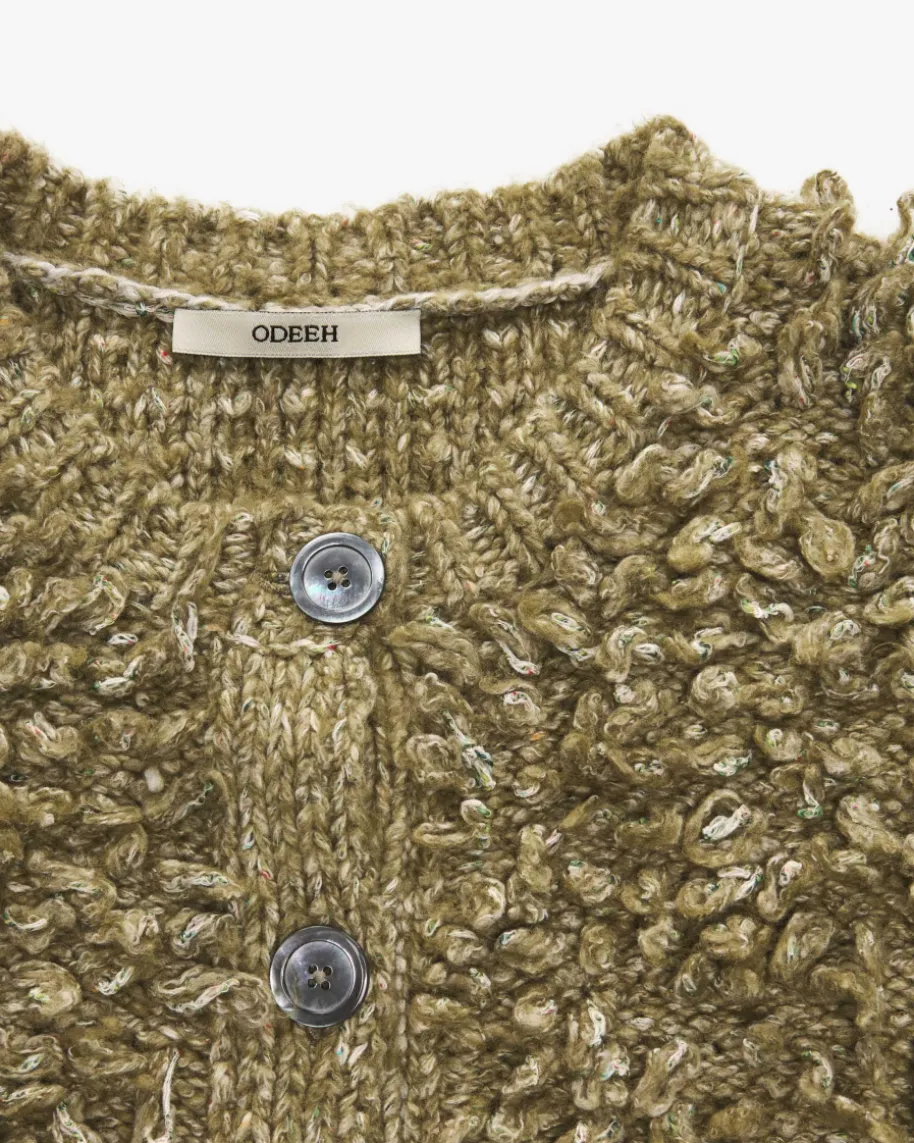 Strickjacke aus Baumwoll-Schurwolll-Mix