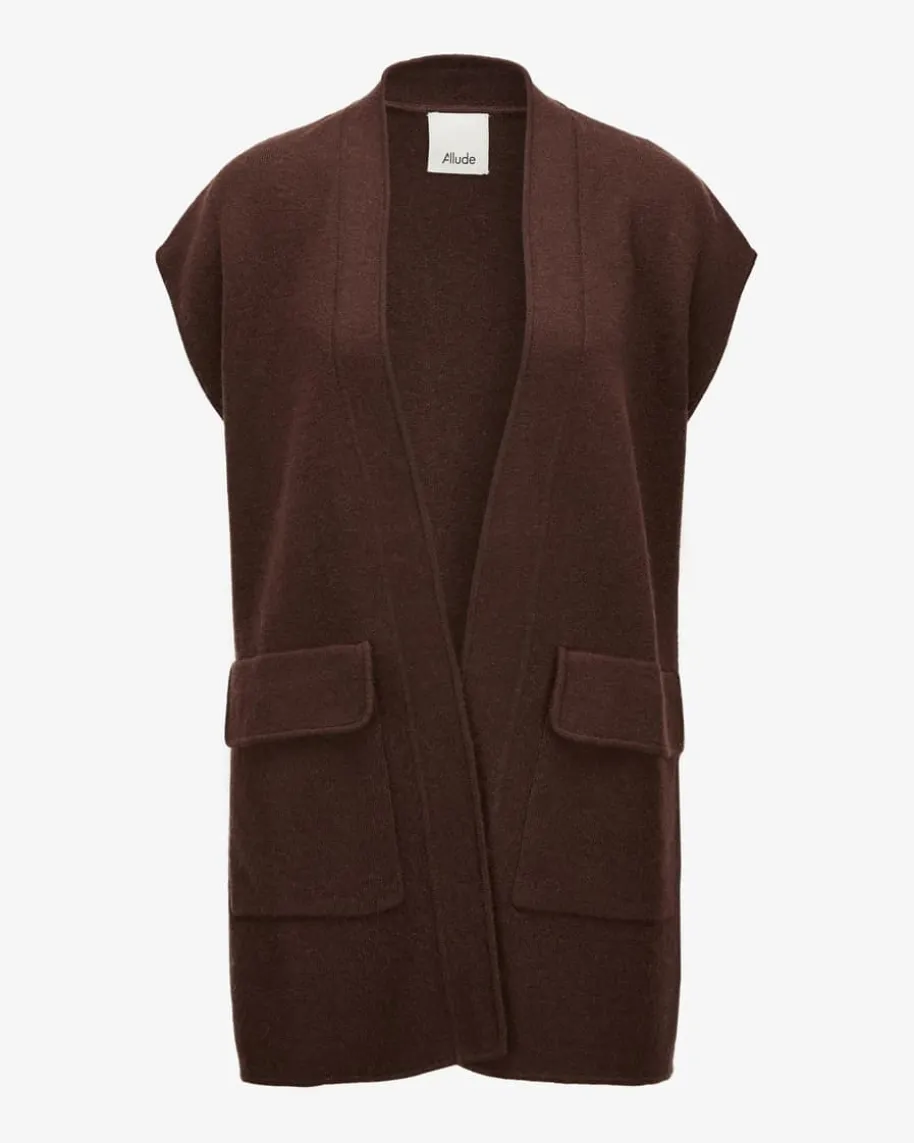 Strickweste aus Schurwolle und Cashmere