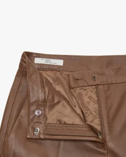 Warri Hose Wide Fit High Waist aus Leder