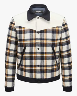 Western Leder-Wollblouson