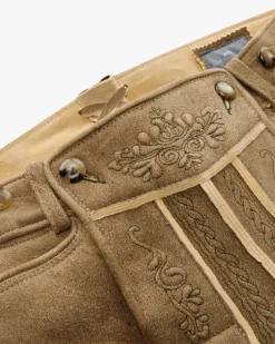 Wiesnlederhose kurz aus Hirschleder