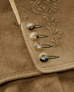 Wiesnlederhose kurz aus Hirschleder