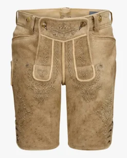Wiesnlederhose kurz aus Hirschleder