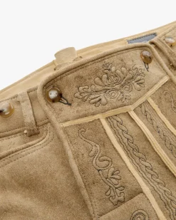 Wiesnlederhose kurz aus Hirschleder
