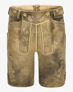 Wiesnlederhose kurz aus Ziegenleder