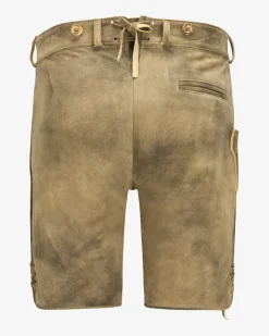 Wiesnlederhose kurz aus Ziegenleder