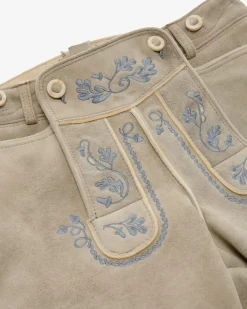 Wiesnlederhose kurz aus Ziegenleder