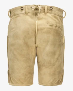 Wiesnlederhose kurz aus Ziegenleder