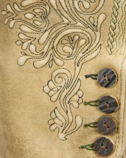 Wiesnlederhose kurz aus Ziegenleder