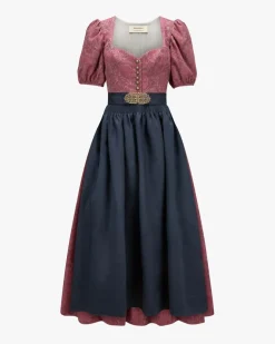 x LODENFREY Lina Dirndl lang mit Leinenschürze