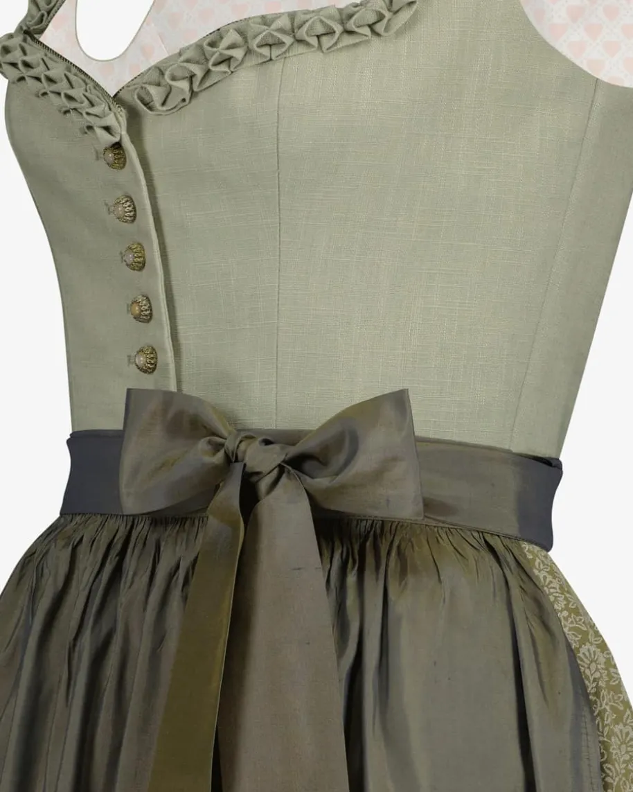 x LODENFREY Midi-Dirndl mit Seidenschürze