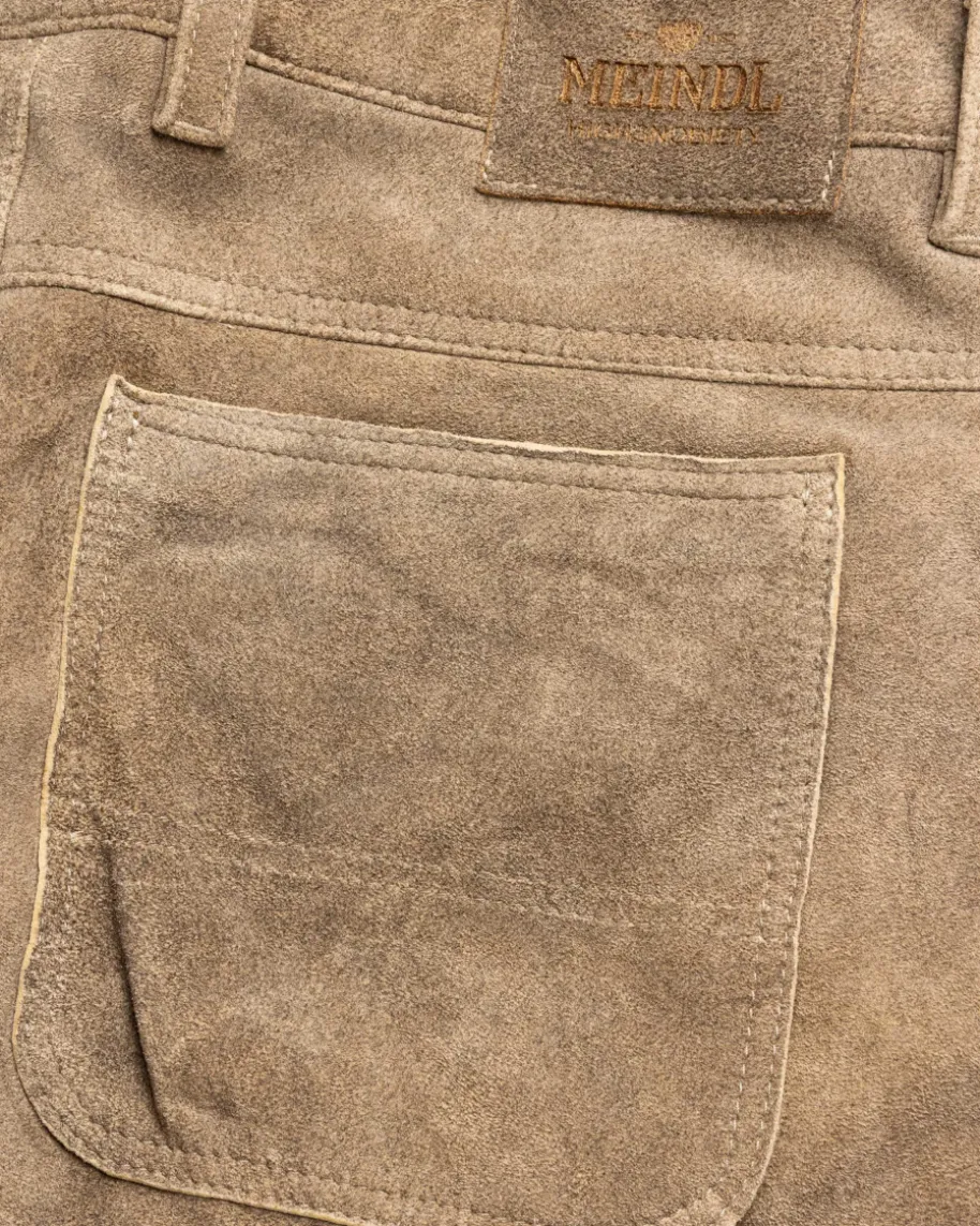 x Meindl Oktoberfest Lederhose kurz aus Hirschleder