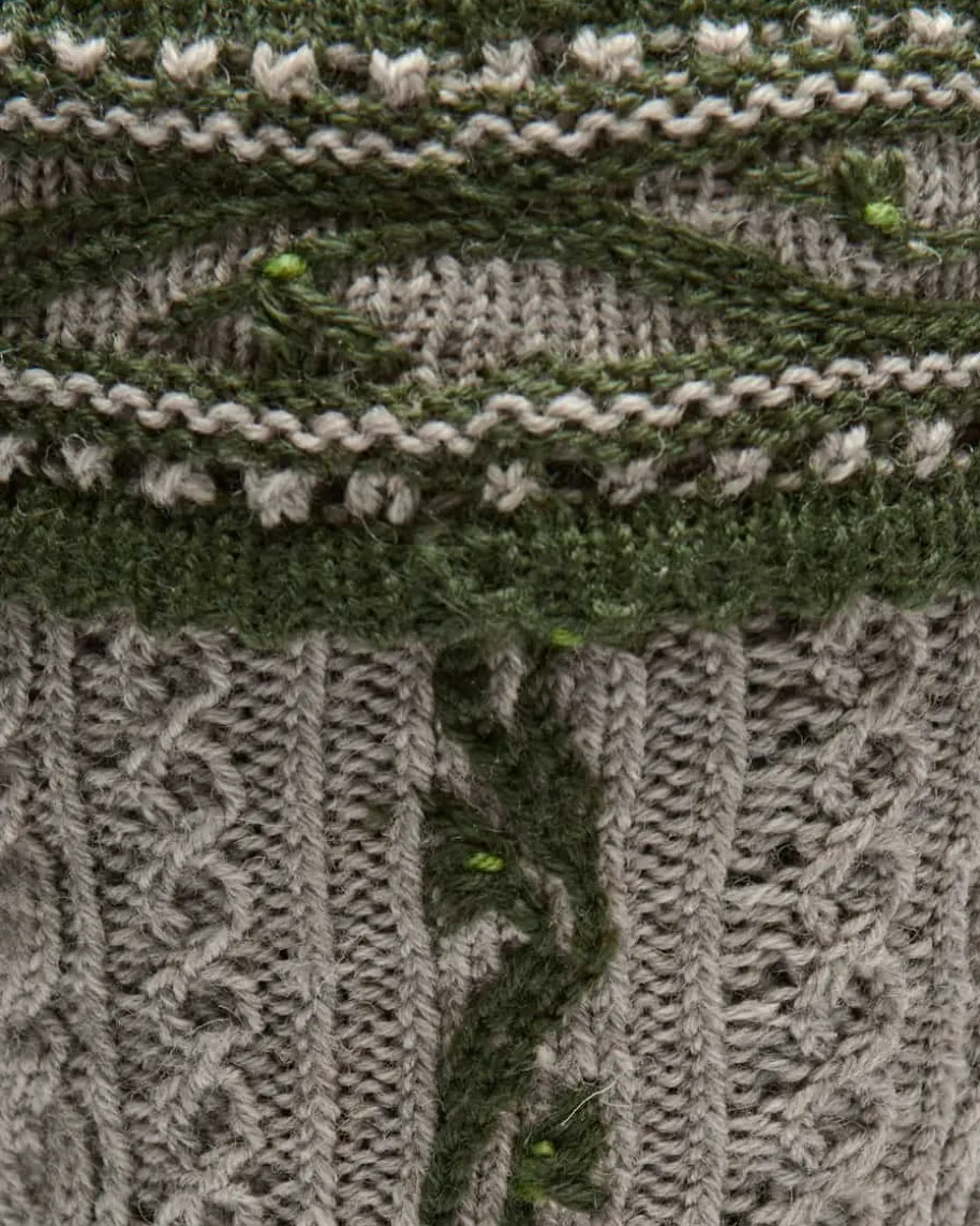 Zopfraute Handstrick-Loferl